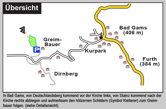Zufahrt zum Klettergarten