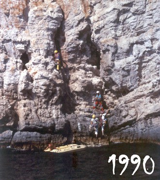 Klettern auf den Steilklippen in Kroatien